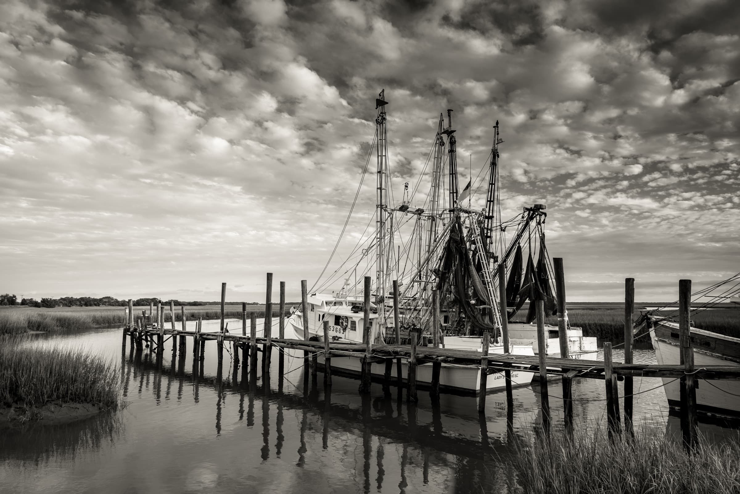 Fishing Vessels — black and white photograph 1 by Andrew Branning
